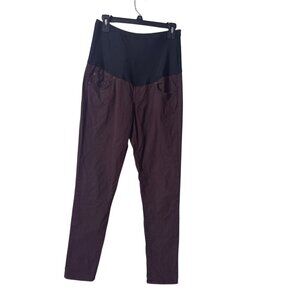 James Jeans Twiggy Maternity Pants In Purple With Black Waistband
